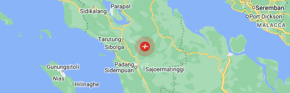 Gempa Magnitudo 4,6 Goyang Tapanuli Selatan