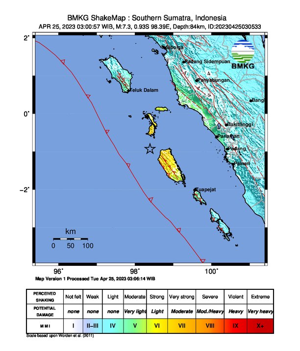 Gempa Magnitudo 7,3 Guncang Mentawai, Berpotensi Tsunami